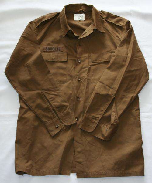 SADF NUTRIA BROWN SHIRT--SIZE: LARGE -- AS USED IN BUSH WAR