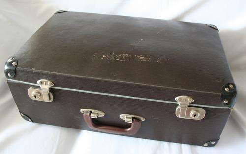 LARGE ANTIQUE BOARD SUITCASE -- BEAUTIFUL CONDITION