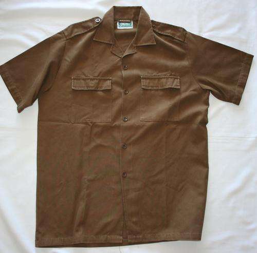 SADF NUTRIA BROWN SHIRT--SIZE : MEDIUM -- AS USED IN BUSH WAR