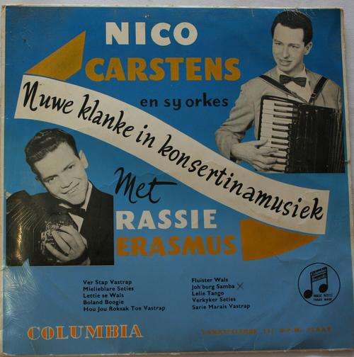 NICO CARSTENS ORKES EN RASSIE ERASMUS-- NUWE KLANKE .... -- 10 inch EP RECORD