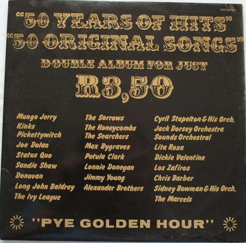 50 YEARS OF HITS - ORIGINAL SONGS --  DOUBLE VINYL LP RECORD