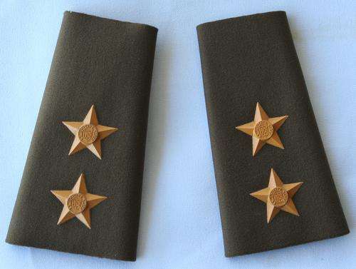 SADF -- LIEUTENANT, NUTRIA RUBBER RANK EPAULETTES-- BUSH WAR ERA