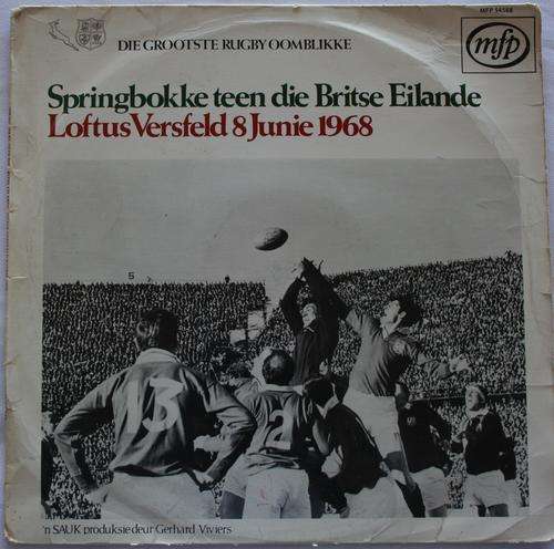 SPRINGBOK RUGBY RECORD -- GERHARD VIVIERS -- VINYL LP RECORD