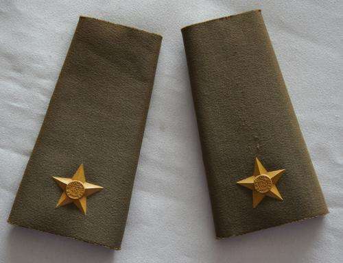 SADF -- 2nd LIEUTENANT, NUTRIA RUBBER RANK EPAULETTES-- BUSH WAR ERA