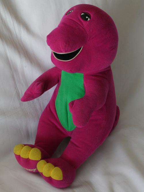 LARGE BARNEY -- TALKS -- BATTERY OPERATED -- 36cm