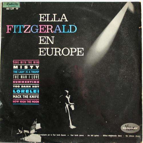 ELLA FITZGERALD -- EN EUROPE -- VINYL LP RECORD