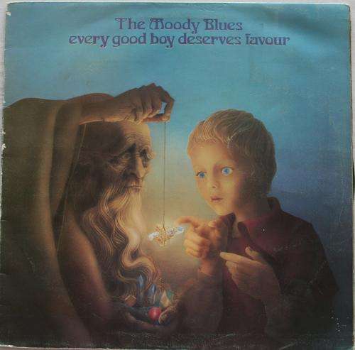 THE MOODY BLUES -- EVERY GOOD BOY DESERVES FAVOUR -- VINYL LP RECORD