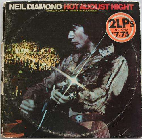 NEIL DIAMOND -- HOT AUGUST NIGHT -- DOUBLE VINYL LP RECORD