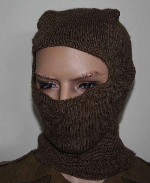 SADF- ARMY, BROWN, KNITTED BALACLAVA -- BUSH WAR ERA