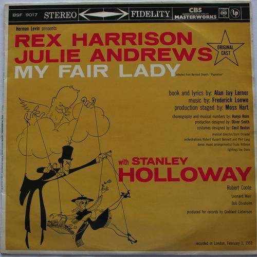 MY FAIR LADY -- ORIGINAL CAST, SOUNDTRACK -- VINYL LP RECORD