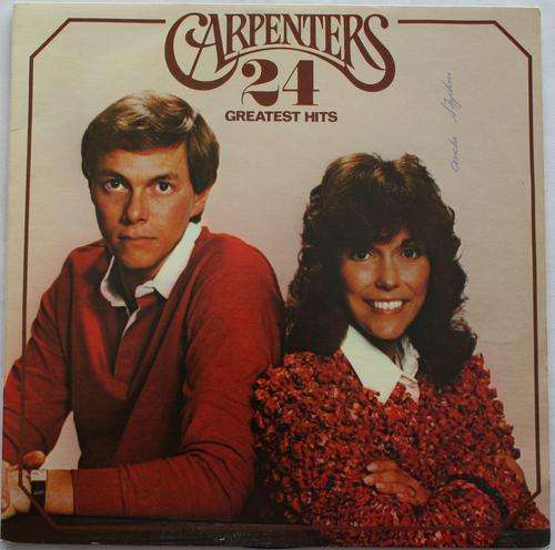 THE CARPENTERS -- 24 GREATEST HITS -- DOUBLE VINYL LP RECORD