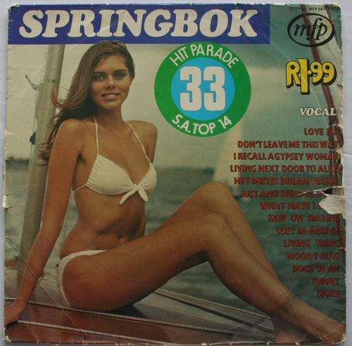 SPRINGBOK HIT PARADE VOL: 33 -- VINYL LP RECORD