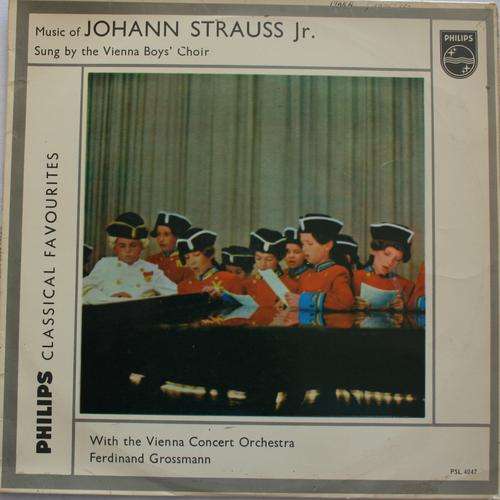 VIENNA BOYS CHOIR -- SINGS MUSIC OF JOHANN STRAUSS JR. -- VINYL LP RECORD