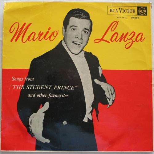MARIO LANZA -- THE STUDENT PRINCE AND OTHER FAVOURITES -- VINYL LP RECORD