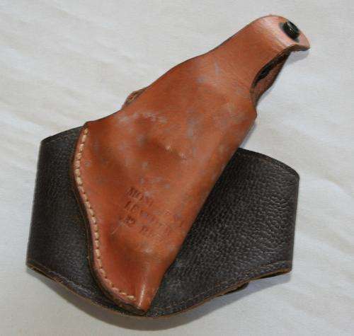 LEATHER ANKLE HOLSTER FOR .32 REVOLVER - VERY GOOD CONDITION