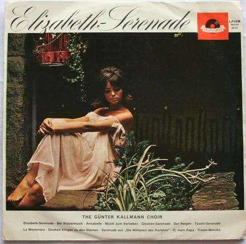 GUNTER KALLMANN CHOIR -- ELIZABETH SERENADE -- VINYL LP RECORD
