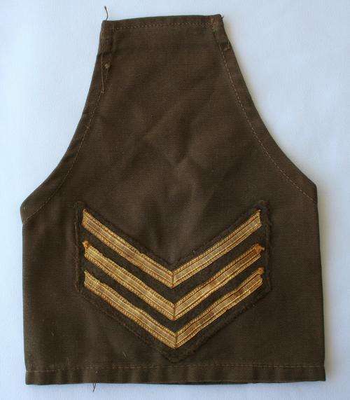 SADF -- 1 X SCHOOL CADET NUTRIA BROWN RANK BRASSARD SLEEVE -- SERGEANT
