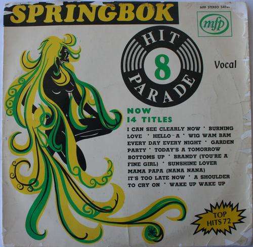 SPRINGBOK HIT PARADE VOL: 8 -- VINYL LP RECORD