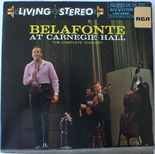 HARRY BELAFONTE -- AT CARNEGIE HALL -- DOUBLE VINYL LP RECORD