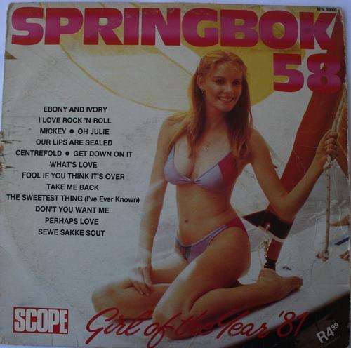SPRINGBOK HIT PARADE VOL: 58 -- VINYL LP RECORD