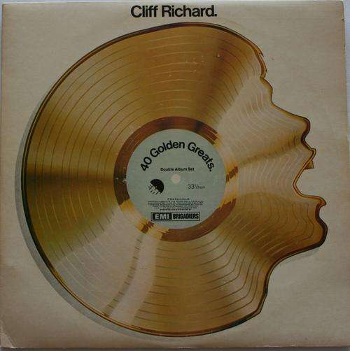 CLIFF RICHARD -- 40 GOLDEN GREATS -- DOUBLE VINYL LP RECORD