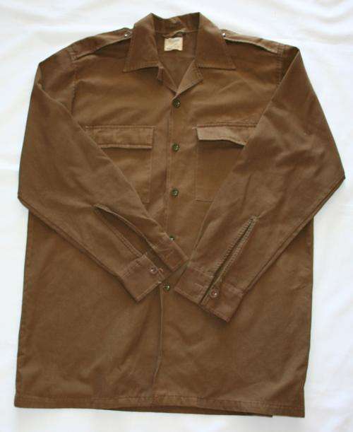 SADF NUTRIA BROWN SHIRT-- SIZE : LARGE -- AS USED IN BUSH WAR