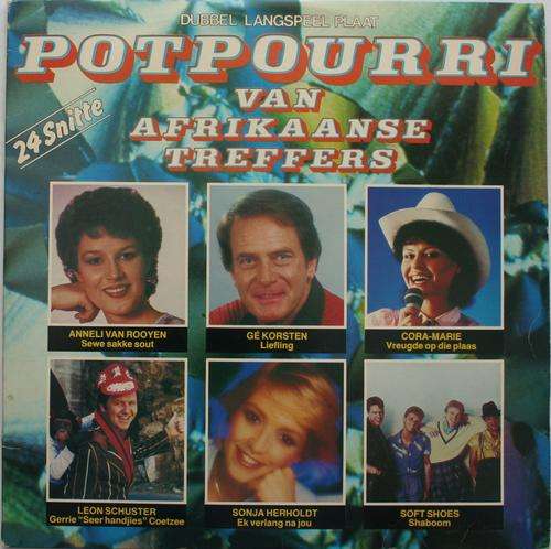 POTPOURRI VAN AFRIKAANSE TREFFERS -- 24 SNITTE --VERSKEIE -- AFRIKAANS DOUBLE VINYL LP RECORD