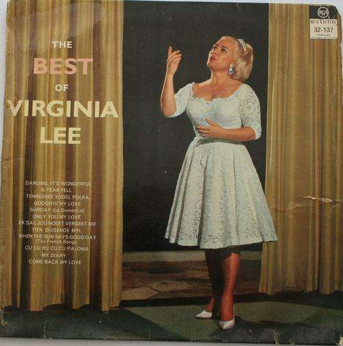 VIRGINIA LEE -- THE BEST OF ..... -- VINYL LP RECORD