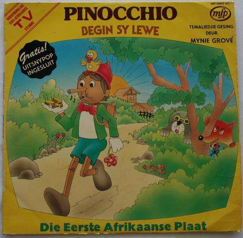 PINOCCHIO BEGIN SY LEWE -- 1ste Afrikaanse plaat -- VINYL LP RECORD