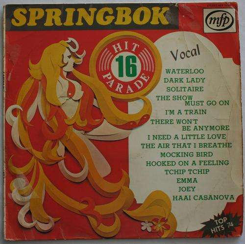 SPRINGBOK HIT PARADE VOL: 16 -- VINYL LP RECORD