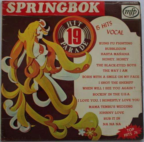 SPRINGBOK HIT PARADE VOL: 19 -- VINYL LP RECORD