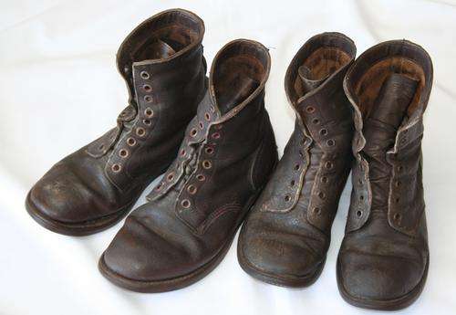 SADF -- 2 PAIRS OF BROWN BOOTS -- SIZE 8 -- USED CONDITION -- BUSH WAR ERA