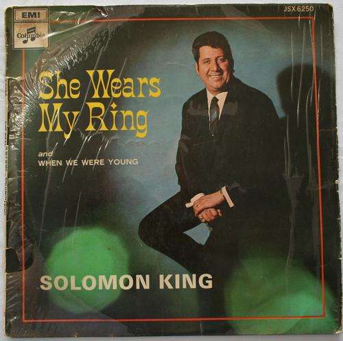 R4.00 SPECIAL -- SOLOMON KING -- SHE WEARS MY RING -- VINYL LP RECORD