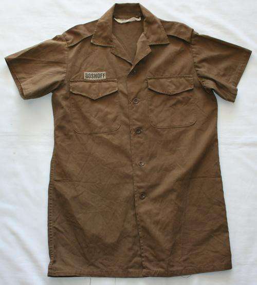 SADF NUTRIA BROWN SHIRT-- SIZE: MEDIUM -- AS USED IN BUSH WAR