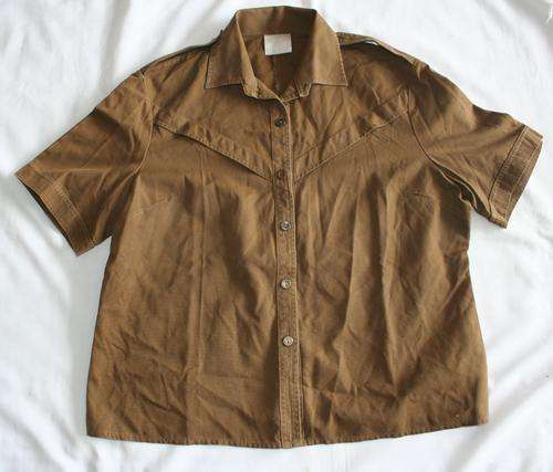 SADF NUTRIA BROWN LADIES SHIRT- BLOUSE -- SIZE: 112cm BUST - AS USED IN BUSH WAR