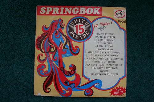 SPRINGBOK HIT PARADE NO: 15 --- VINYL LP RECORD