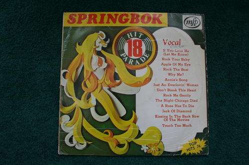 SPRINGBOK HIT PARADE NO: 18 --- VINYL LP RECORD