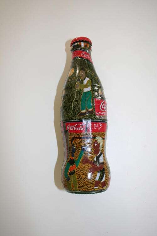 COCA-COLA, COKE GLASS BOTTLE--LIMITED EDITION--LETS CONNECT--RARE