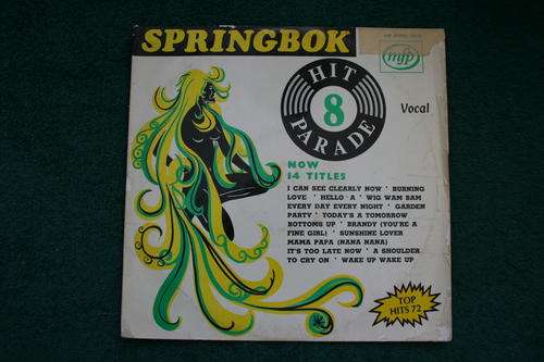 SPRINGBOK HIT PARADE VOL: 8 -- VINYL LP RECORD