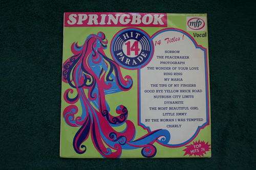 SPRINGBOK HIT PARADE VOL: 14 -- VINYL LP RECORD