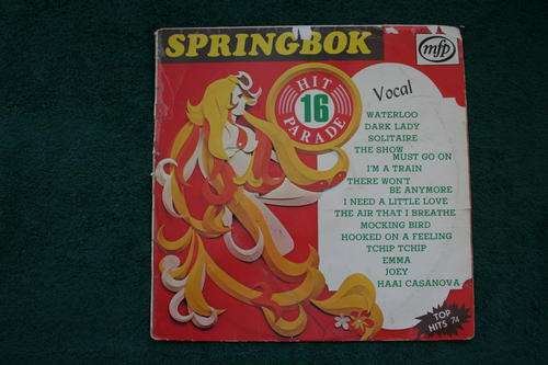 SPRINGBOK HIT PARADE VOL: 16 -- VINYL LP RECORD
