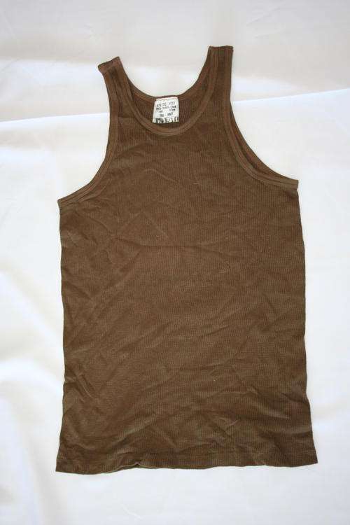 SADF NUTRIA BROWN VEST UNDERGARMENT--SIZE 97cm CHEST-- AS USED IN BUSH WAR