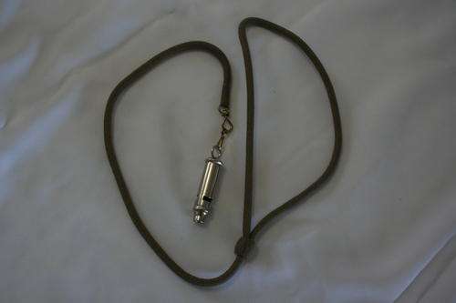 SADF---UNIFORM LANYARD WITH WHISTLE-- ARTILLERY REGIMENT -- BUSH WAR ERA