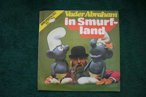 VADER ABRAHAM IN SMURF LAND--AFRIKAANS KIDDIES -- VINYL LP RECORD