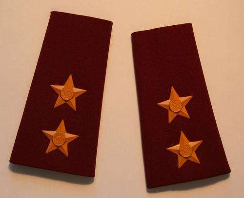 SADF -- MEDICAL CORPS LIEUTENANT NUTRIA RUBBER RANK EPAULETTES-- BUSH WAR ERA