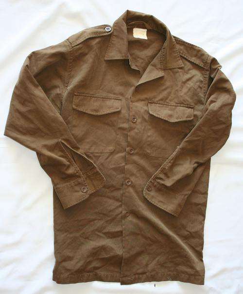 SADF NUTRIA BROWN SHIRT--SIZE : MEDIUM -- AS USED IN BUSH WAR