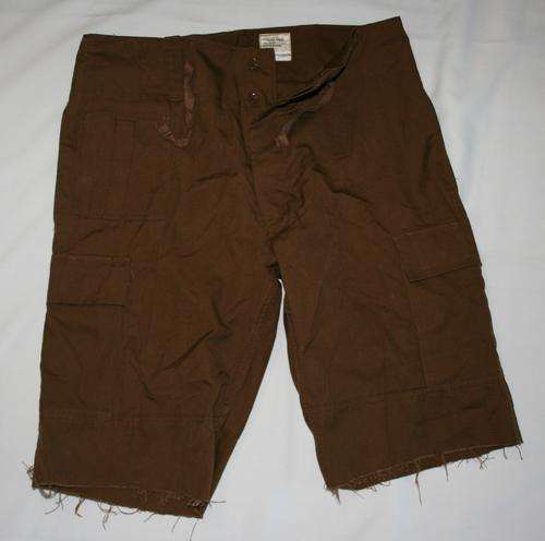 SADF NUTRIA BROWN TROUSERS SIZE 92-84 -- LEGS CUT OFF -- AS USED IN BUSH WAR
