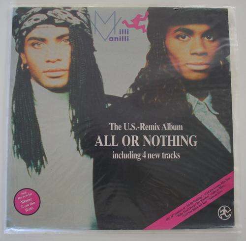 MILLI VANILLI -- US REMIX --ALL OR NOTHING ALBUM -- VINYL LP RECORD