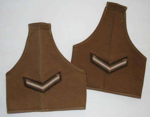SADF -- ARMY NUTRIA BROWN RANK BRASSARD PAIR SLEEVES -- LANCE--CORPORAL