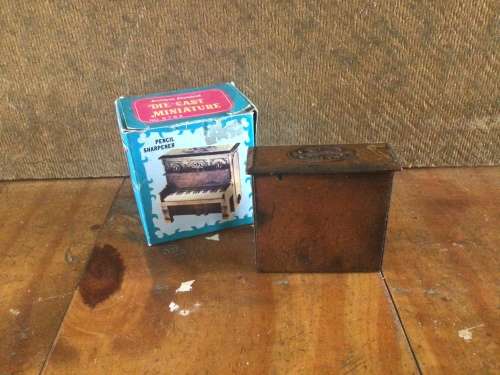 Antique 1970s Diecast Miniture Piano Pencil Sharpener *Rare*